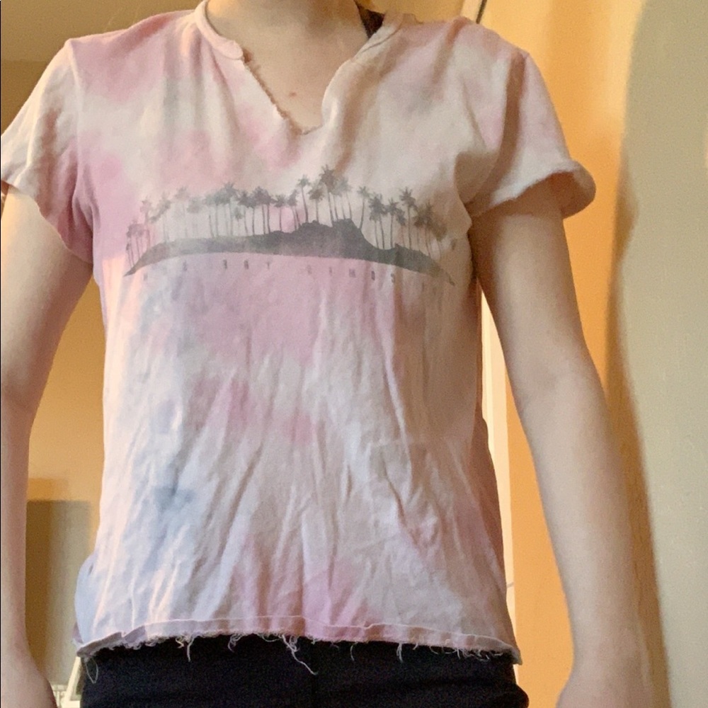 v neck pink sure